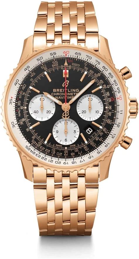 rose gold breitling women's watch|breitling navitimer gold price.